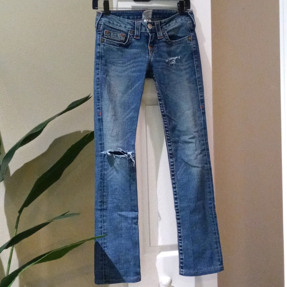 Distressed True Religion Jeans